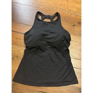 Athleta Maldives black tankini top 34 D/DD swim top